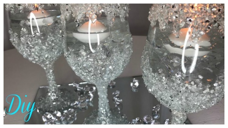 DIY - CRUSHED GLASS CENTERPIECE ???? BLING WEDDING SERIES 2018