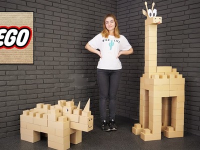 DIY Giant Lego Block Cardboard Figures