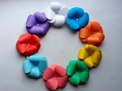 DIY: How to Make Beautiful Flower Hanging With Colour Paper!!!
