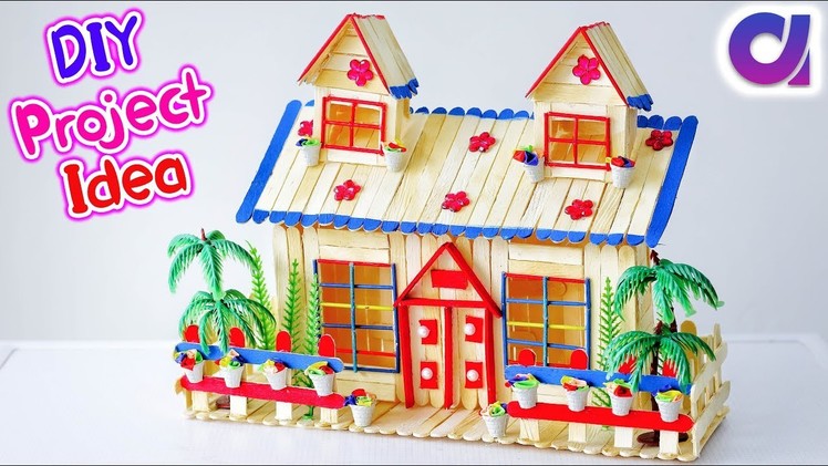 DIY Popsicle Stick House building | Kids Crafts | Artkala 430