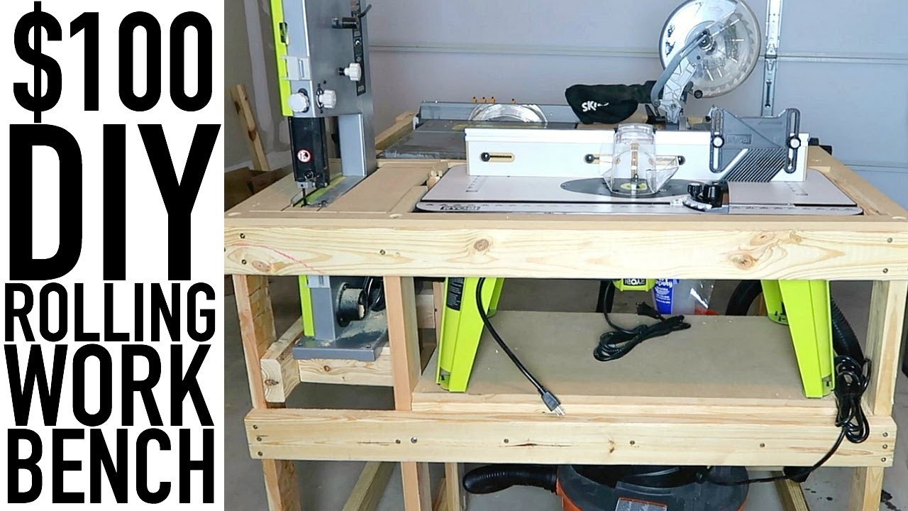 Diy Rolling Work Bench For Tools Mqpg O 