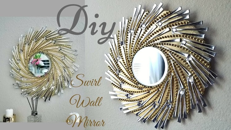 Diy Swirl Mirror Wall Decor| Wall Decorating ideas!