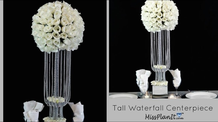 DIY Tall Waterfall Wedding  Centerpiece | DIY Wedding Decor | DIY Tutorial