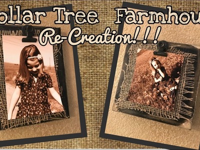 DOLLAR TREE | RUSTIC FARMHOUSE Picture Decor Re-Creation