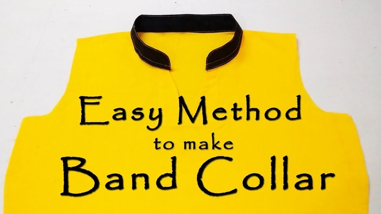 Easy Method to make Band Collar | Kurti Collar Neck Cutting & Stitching Simple & Easy Method