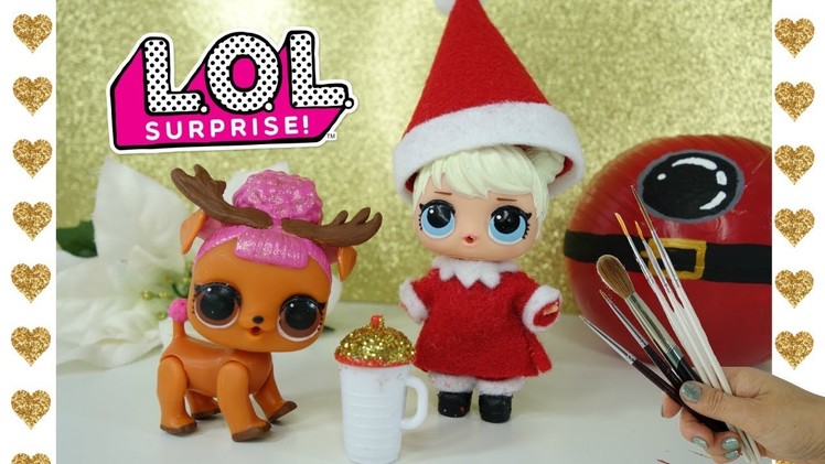 Elf On The Shelf DIY Custom Repaint L.O.L Surprise Dolls Curious Q.T and LOL Surprise Pets Series 3
