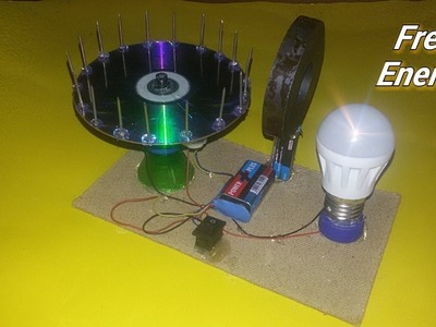 Free Energy light blub device with magnet 100% self running Dc motor at home - New idea