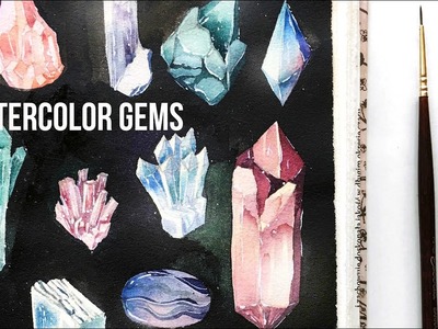 Gems & Crystals ~ Watercolor Speedpaint