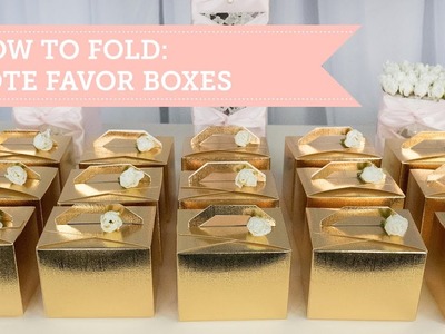 Gold Party Favors | Tote Favor Box Tutorial | BalsaCircle.com