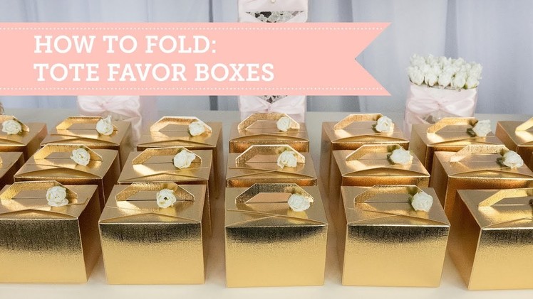 Gold Party Favors | Tote Favor Box Tutorial | BalsaCircle.com