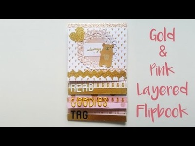 Gold & Pink Flipbook.Pen pal book Snail Mail Tutorial
