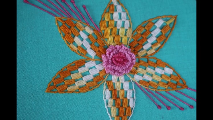 Hand embroidery designs | Fantasy flower design