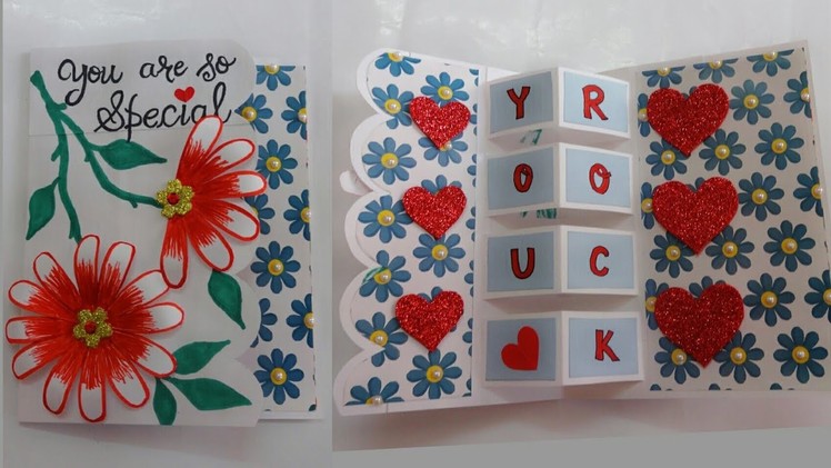 Handmade Pop Up Card for Someone Special.Handmade Pop Up Card for Friends