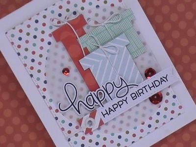 Happy Day Series. Using What's In Our Stash. Birthday Card using Patterned Paper