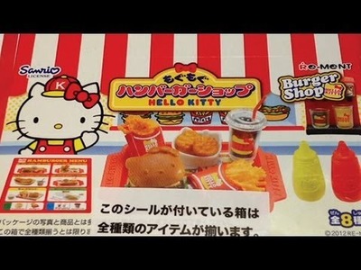 HELLO KITTY BURGER SHOP RE-MENT UNBOXING