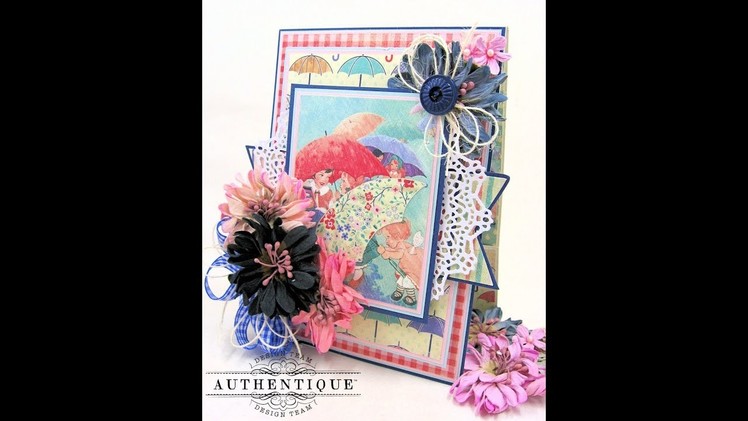 Hello, Spring Folio and Card Tutorial with Authentique Refreshed Collection  by Kathy Clement