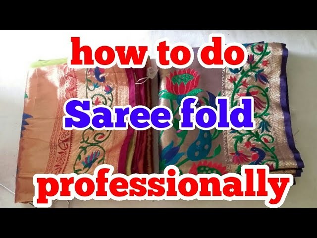 How to do saree fold professionally. . .seva drycleaners. .( hindi)