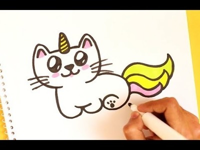 How To Draw A Cute UNICORN CAT