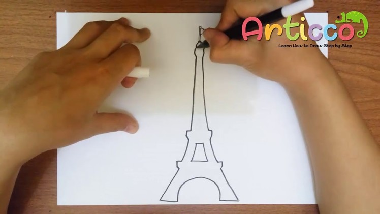 How to Draw the Eiffel Tower Step by Step Easy for Kids