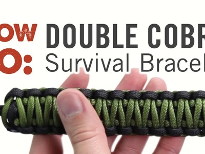 How to Make a Double Cobra Paracord Survival Bracelet - Multi-Colored without Clip