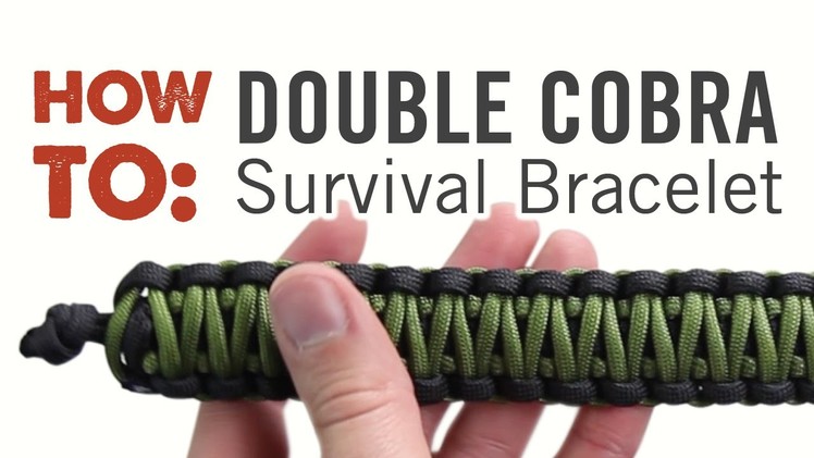 How to Make a Double Cobra Paracord Survival Bracelet - Multi-Colored without Clip