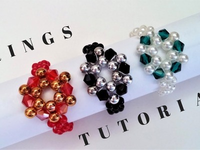 How to make a ring with beads.  Beaded ring tutorial super easy. Beginner project
