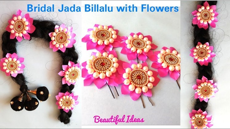 How to Make Bridal Hair Accessories Using Pearls. Jada Billalu Making at Home.Beautiful Ideas.DIY