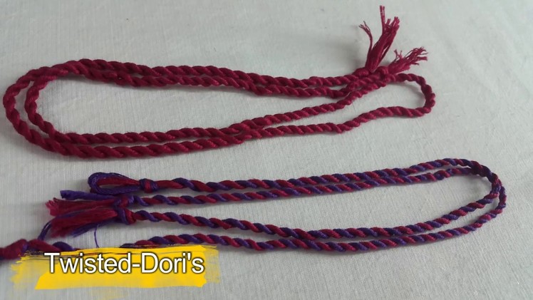 How to make double color twisted dori for designer blouses at home