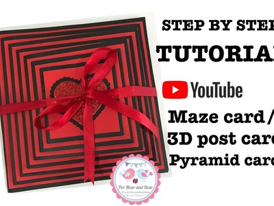 How to make  Maze card. 3D Postcard. Pyramid card. Best Handmade Cards
