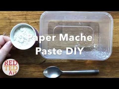 How to make Paper Mache Paste without glue - Fast Easy ONLY TWO INGREDIENTS Papier Mache Recipe.