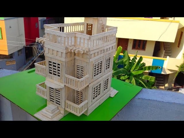 How to make popsicle stick house