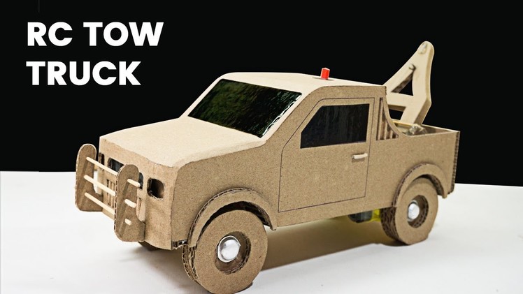 How to make Remote Control Tow Truck from Cardboard