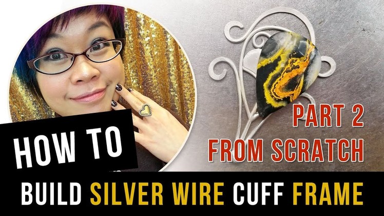 How to Make Silver Wire Cuff Frame for Cabochon - Part 2