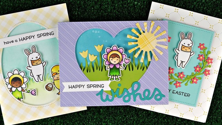Intro to Easter Party and Spring Sprig + 3 cards from start to finish