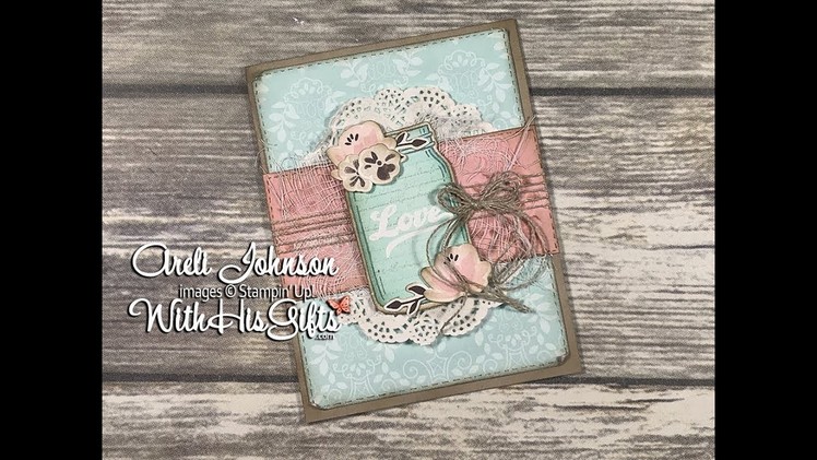 Jar of Love Shabby Chic Card