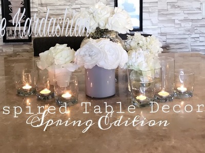 Khole Kardashian Inspired Table Decor| All white flower spring Edition