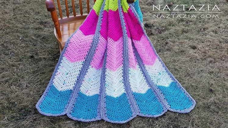 Learn How to Crochet Waterfall Ripple Blanket - Chevron Afghan with Super Bulky Weight Yarn