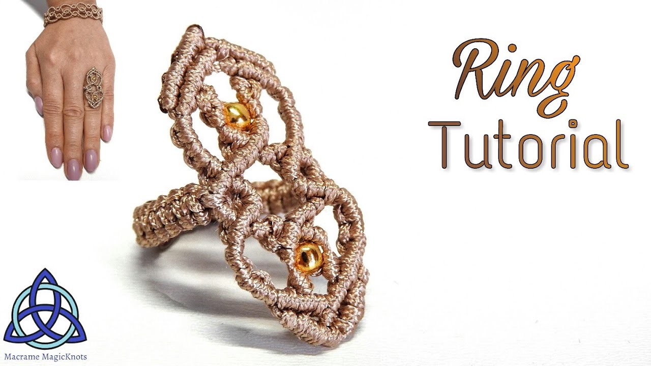 Macrame Ring Tutorial Super Wavy ; How to Make Wavy Ring