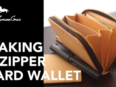 Making Leather Wallet : Zipper Card Wallet #LeatherAddict EP28