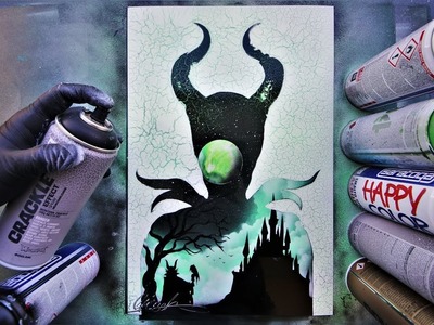 MALEFICENT Villain and Hero - SPRAY PAINT ART by Skech
