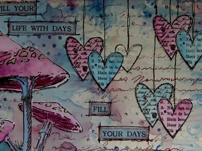 Mixed Media Art Postcard - Fill Your Days With Life