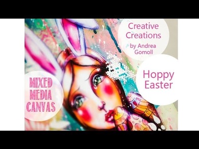 【Mixed Media Canvas】 Hoppy Easter