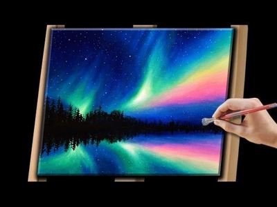 Painting the Northern Lights with Acrylics