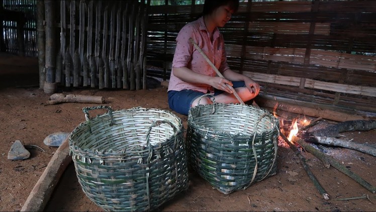 Primitive Technology: Bamboo Baskets (used for containing soil, digging wells) Primitive-Life