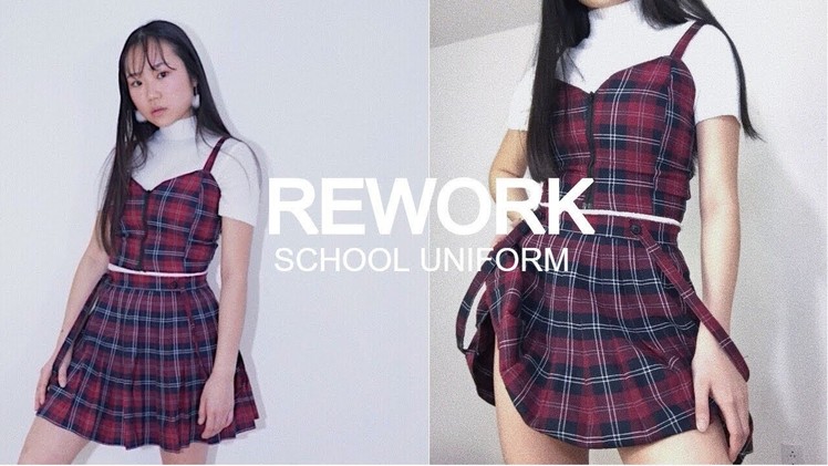 REWORK YOUR SCHOOL UNIFORM into a skirt, a dress & a matching set | THATTOMMYGIRL