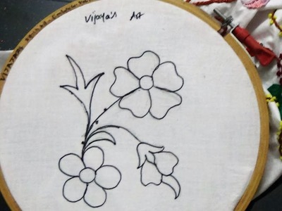 Simple and beautiful easy embroidery border sketch designs