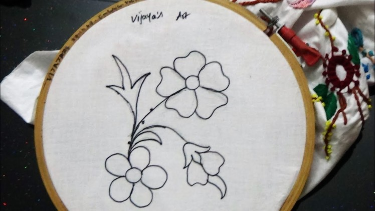 Simple and beautiful easy embroidery border sketch designs