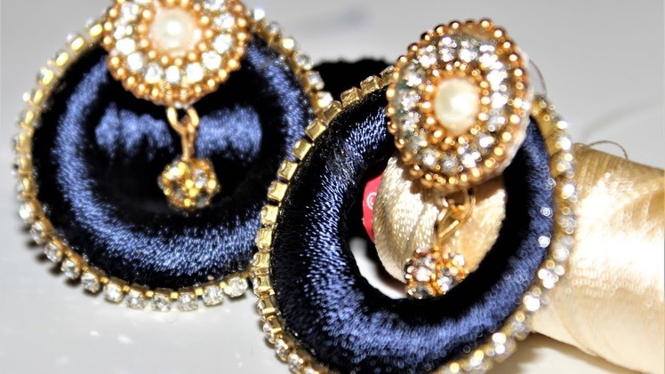 Simple and Beautiful Silk thread earrings.Chandbali Silk Thread Earrings