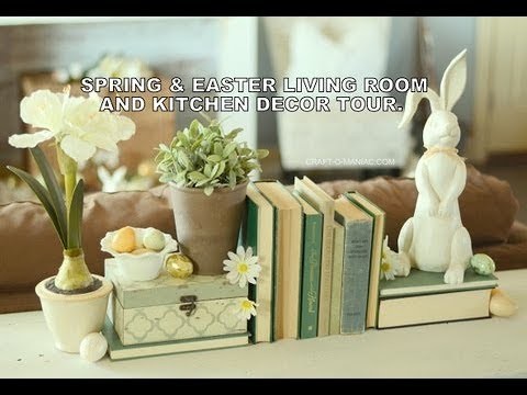 Spring and Easter Living Room and Kitchen Decor Tour