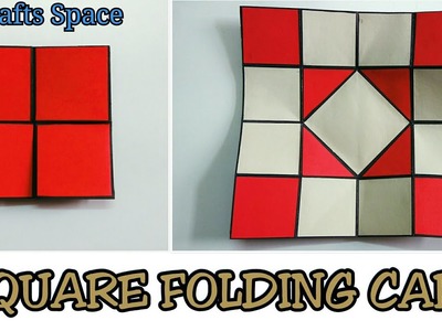 Square Folding Card Tutorial | Collapsible & Expandable Card Tutorial | By Crafts Space